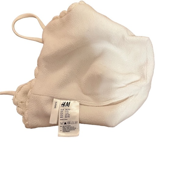 H&m Baby Girl Knitted beanie hat with fleece lining- Size 1-2 years - Picture 3 of 4